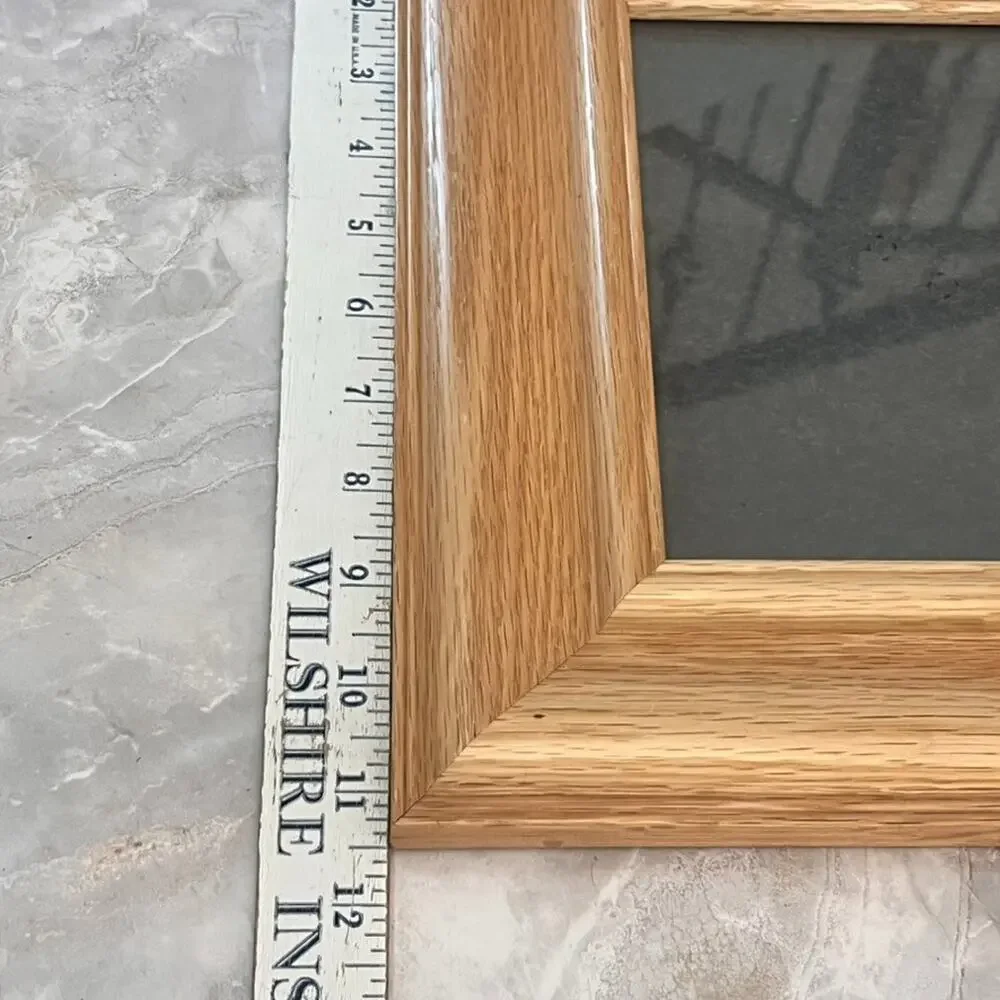 Solid Oak Small Picture Frame Natural Finish Fits 4.5
